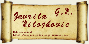 Gavrila Milojković vizit kartica